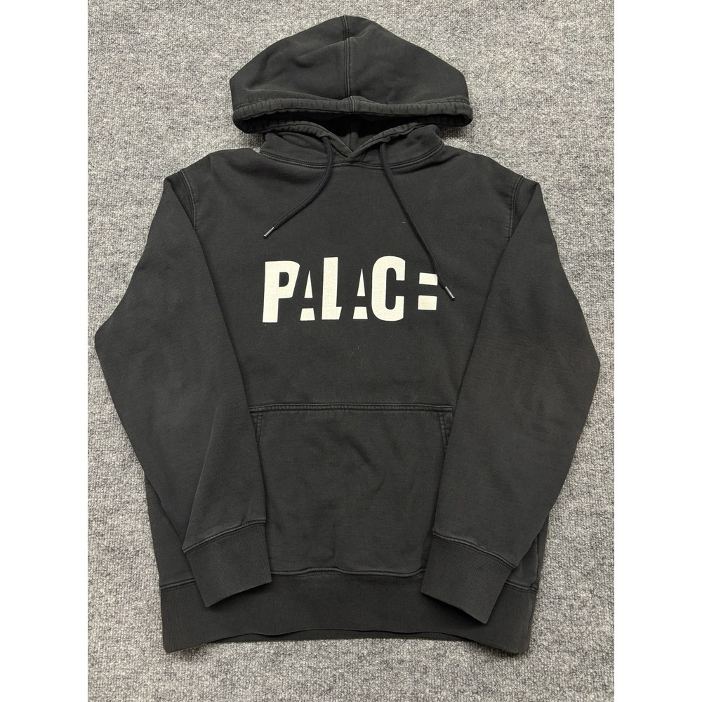 Palace Skateboards Graphic Logo Hoodie Black Mens Size Medium Sweatshirt
